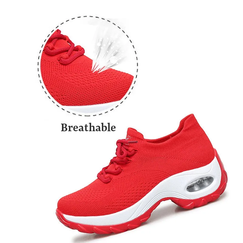 Women's Flying Woven Non-slip Breathable Comfortable Shoes rubber