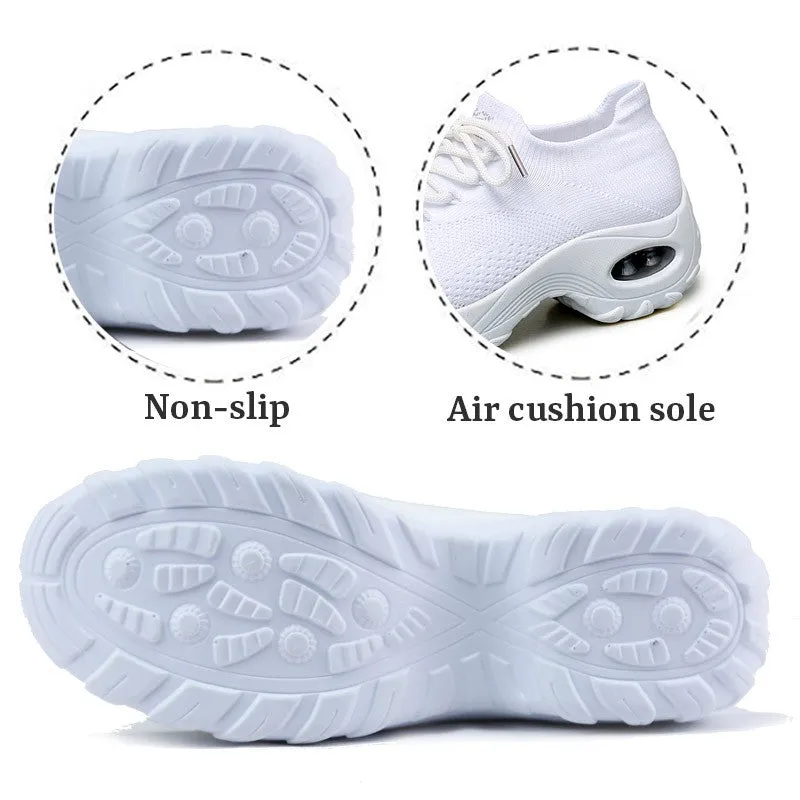 Women's Flying Woven Non-slip Breathable Comfortable Shoes rubber