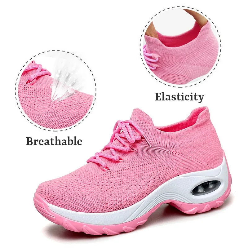 Women's Flying Woven Non-slip Breathable Comfortable Shoes rubber