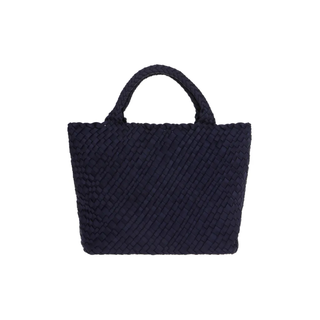 Woven Neoprene Large Tote - Navy