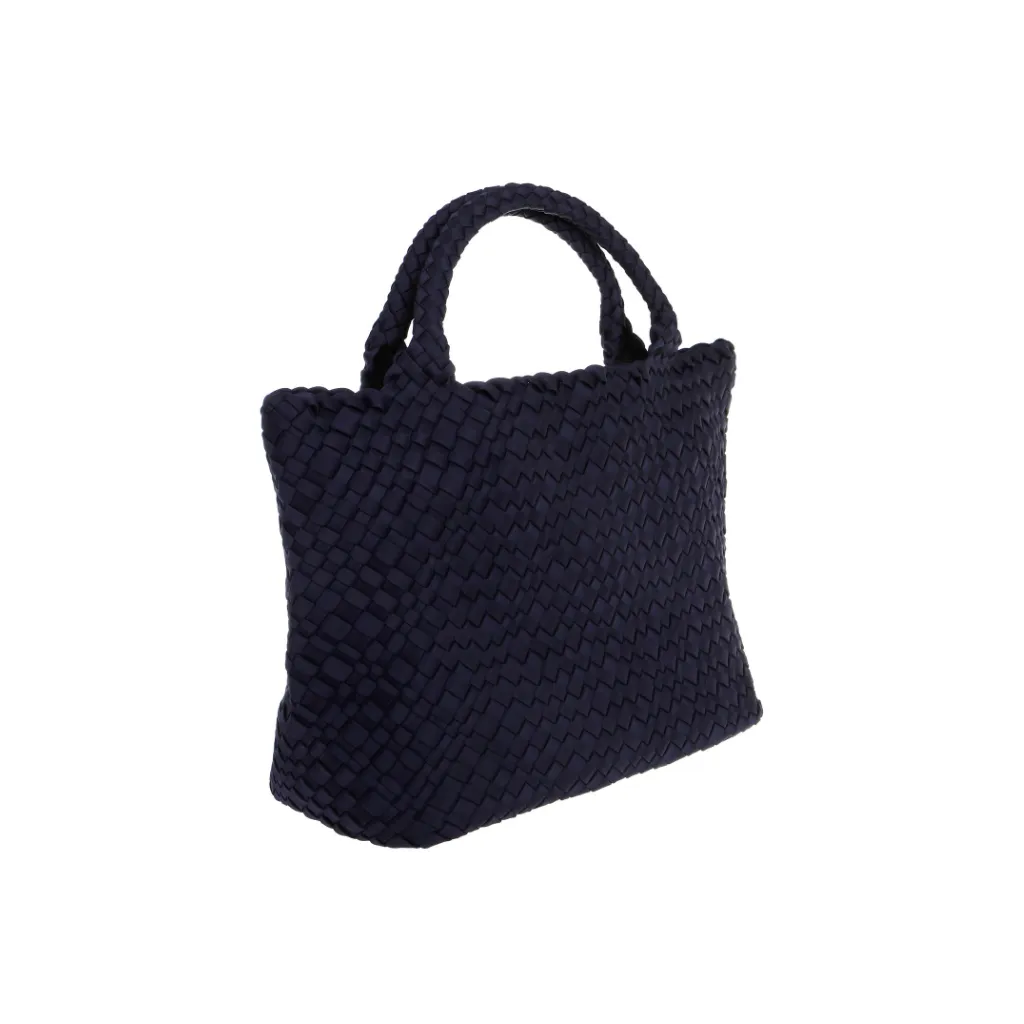 Woven Neoprene Large Tote - Navy